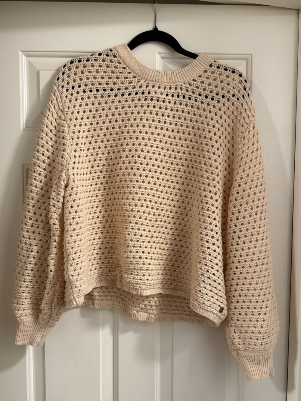 Roxy California Lover Open Stitch Sweater - Tapioca - Size L - Picture 5 of 9